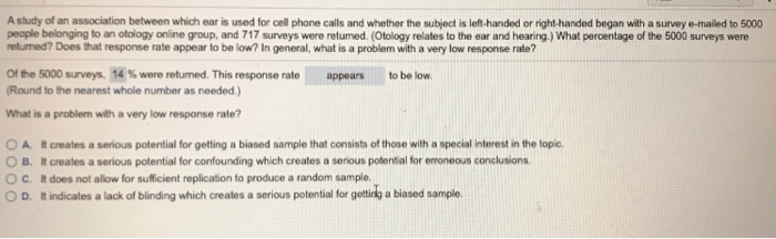 A study of an association between which ear is used